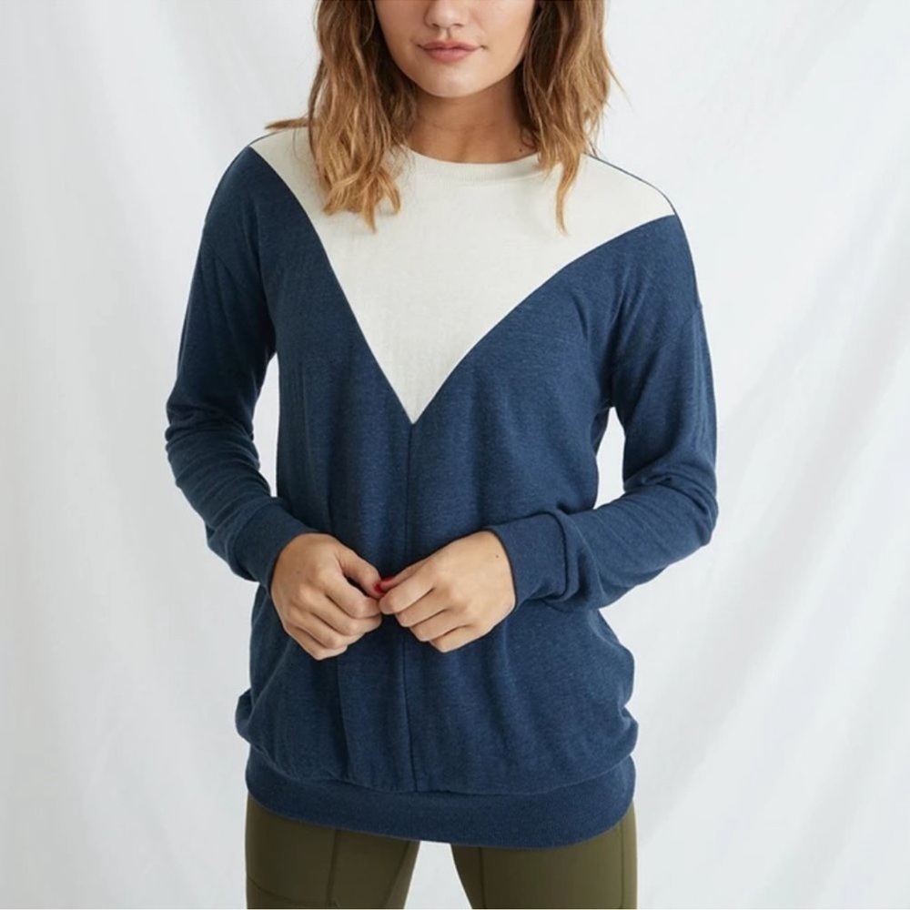 MARINE LAYER LINA DOUBLE KNIT CREW SWEATER XL